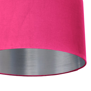 Hot pink velvet with brushed silver liner