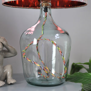 Recycled clear glass table lamp base