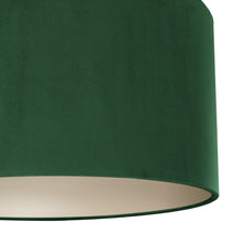 Load image into Gallery viewer, Forest green velvet with champagne liner lampshade