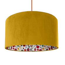 Load image into Gallery viewer, Liberty of London Floral Edit with mustard velvet lampshade