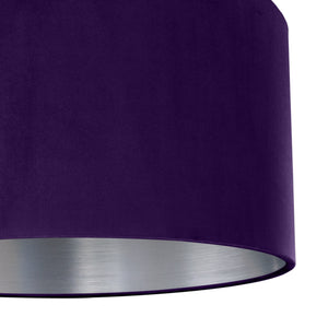 Purple velvet with brushed silver liner