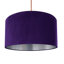 Load image into Gallery viewer, Purple velvet with brushed silver liner