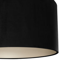 Load image into Gallery viewer, Jet black velvet with champagne liner lampshade