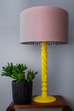 Load image into Gallery viewer, BEST SELLING: Blush velvet with monochrome dot lampshade
