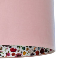 Load image into Gallery viewer, Liberty of London Floral Edit with blush pink velvet lampshade