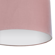 Load image into Gallery viewer, Blush pink velvet with opaque white liner lampshade
