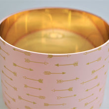 Load image into Gallery viewer, Blush arrow with mirror gold liner lampshade