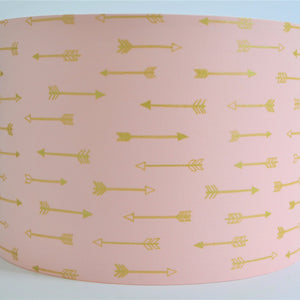 Blush arrow with mirror gold liner lampshade
