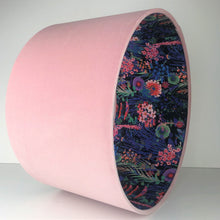Load image into Gallery viewer, Blush velvet with Liberty of London midnight floral cotton liner
