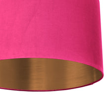 Load image into Gallery viewer, Hot pink velvet with brushed copper liner
