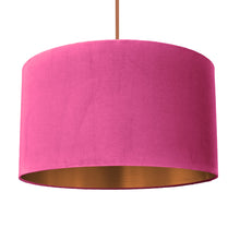 Load image into Gallery viewer, Hot pink velvet with brushed copper liner