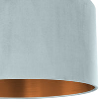 Load image into Gallery viewer, Duck egg blue velvet with brushed copper liner