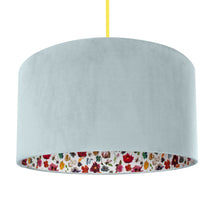 Load image into Gallery viewer, Liberty of London Floral Edit with duck egg velvet lampshade