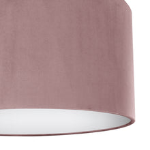 Load image into Gallery viewer, Dusty pink velvet with opaque white liner lampshade