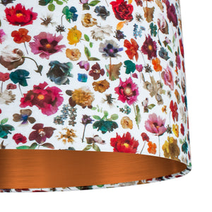 Liberty of London Floral Edit with brushed copper lampshade