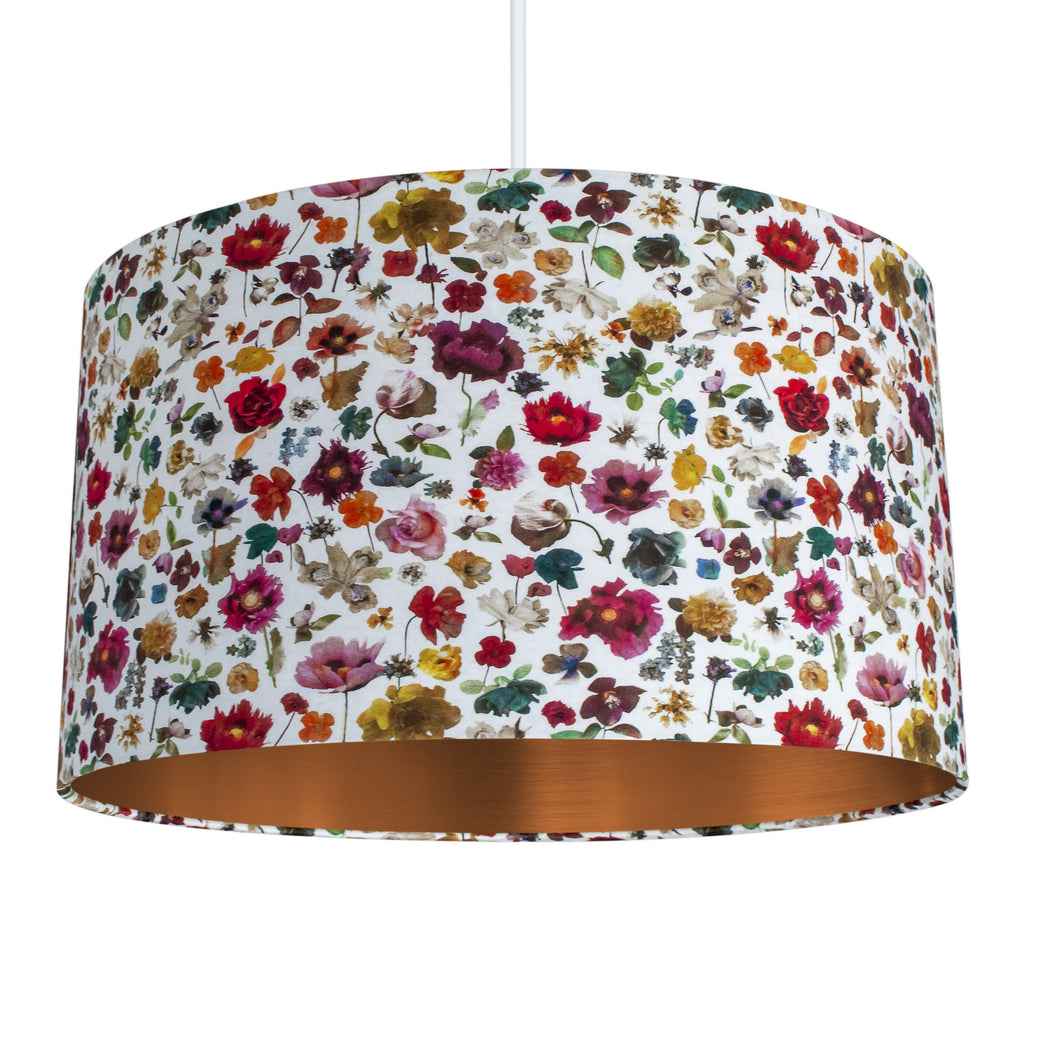 Liberty of London Floral Edit with brushed copper lampshade