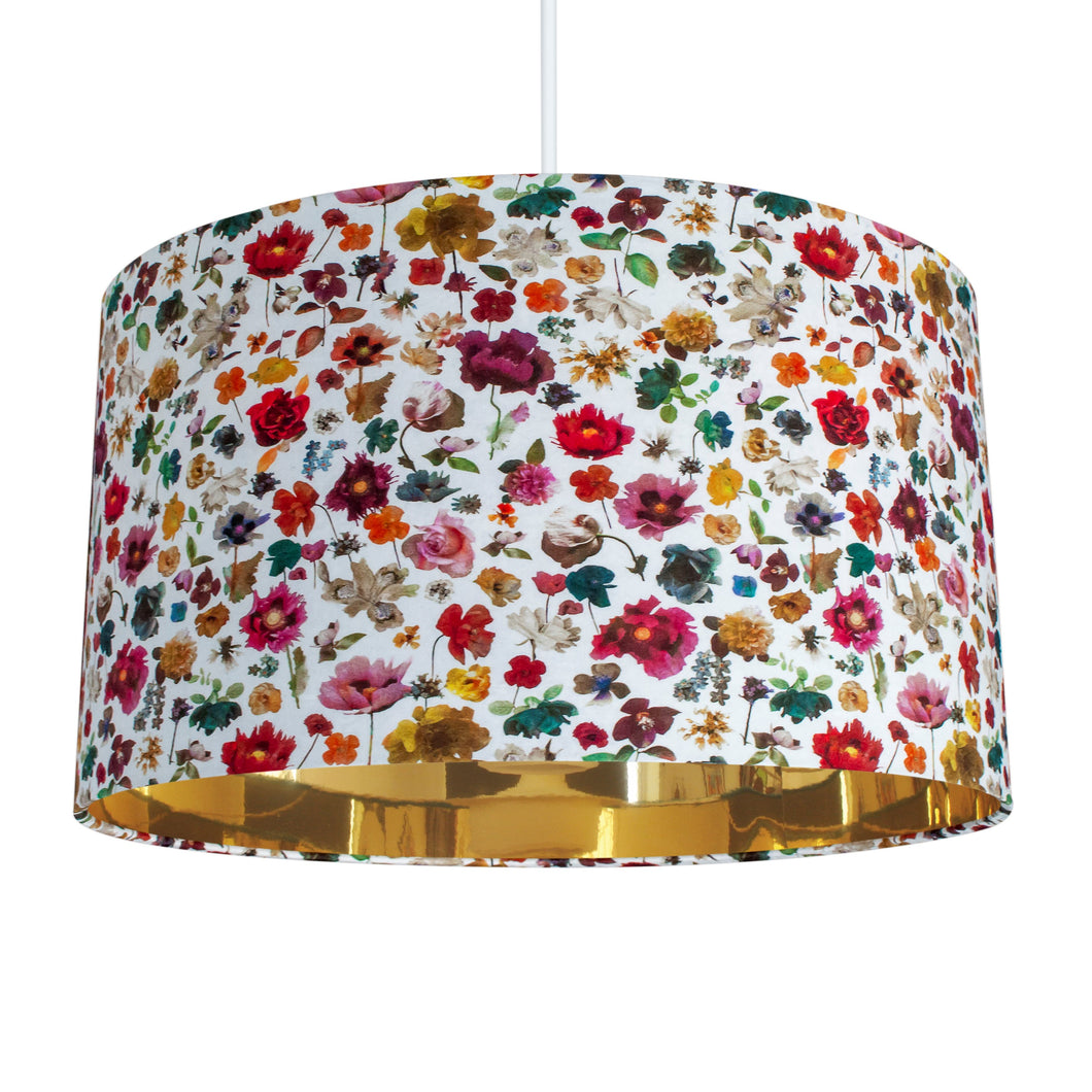 Liberty of London Floral Edit with mirror gold lampshade