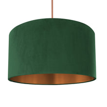 Load image into Gallery viewer, Forest green velvet with brushed copper liner