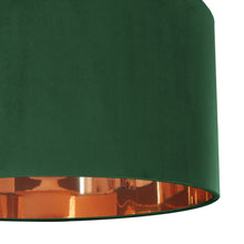 Load image into Gallery viewer, Forest green velvet with mirror copper liner