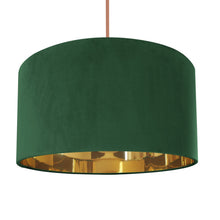 Load image into Gallery viewer, Forest green velvet with mirror gold liner