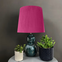 Load image into Gallery viewer, French drum lampshade with hot pink velvet