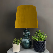 Load image into Gallery viewer, French drum lampshade with mustard velvet