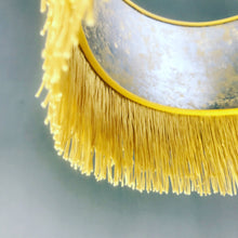 Load image into Gallery viewer, Gold tassel lampshade with Cole &amp; Son liner