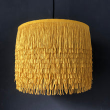 Load image into Gallery viewer, Gold tassel lampshade with Cole &amp; Son liner