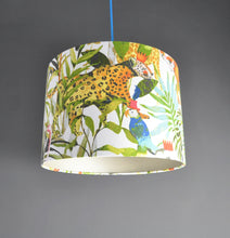 Load image into Gallery viewer, Jungle fiesta with champagne liner lampshade