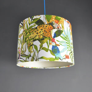 Jungle fiesta with champagne liner lampshade