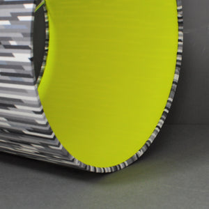 Liberty of London stripe with neon yellow liner lampshade