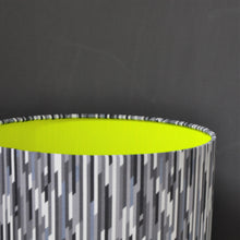 Load image into Gallery viewer, Liberty of London stripe with neon yellow liner lampshade
