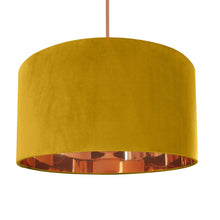 Load image into Gallery viewer, Mustard velvet with mirror copper liner