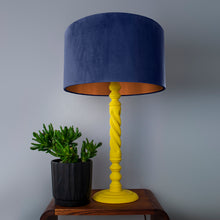 Load image into Gallery viewer, Navy blue velvet with brushed copper liner