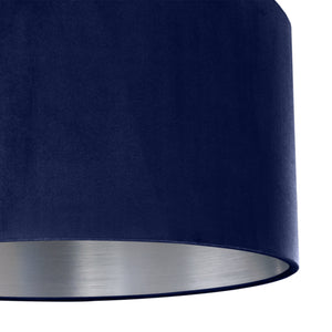 Navy blue velvet with brushed silver liner