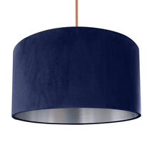 Load image into Gallery viewer, Navy blue velvet with brushed silver liner