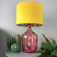 Load image into Gallery viewer, Recycled pink glass table lamp base