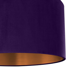 Purple velvet with brushed copper liner