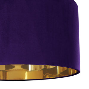 Purple velvet with mirror gold liner