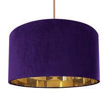 Load image into Gallery viewer, Purple velvet with mirror gold liner