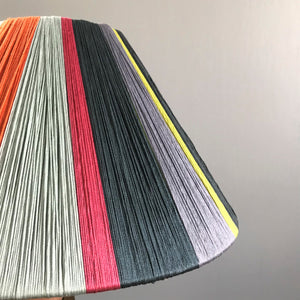 Reloved rainbow thread lampshade