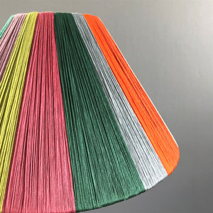 Reloved rainbow thread lampshade
