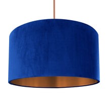 Load image into Gallery viewer, Royal blue velvet with brushed copper liner