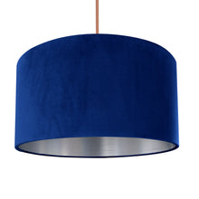 Load image into Gallery viewer, Royal blue velvet with brushed silver liner