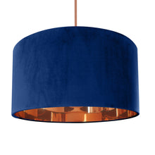 Load image into Gallery viewer, Royal blue velvet with mirror copper liner
