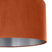 Load image into Gallery viewer, Rust orange velvet with brushed silver liner