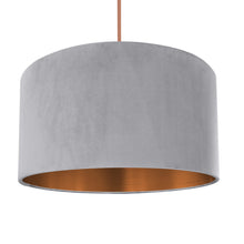 Load image into Gallery viewer, Soft grey velvet with brushed copper liner