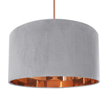 Load image into Gallery viewer, Soft grey velvet with mirror copper liner