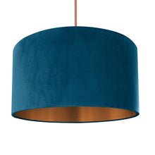 Load image into Gallery viewer, Teal velvet with brushed copper liner