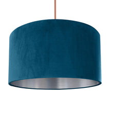 Load image into Gallery viewer, Teal velvet with brushed silver liner